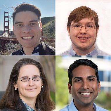 Headshot photos of the four Genentech researchers.