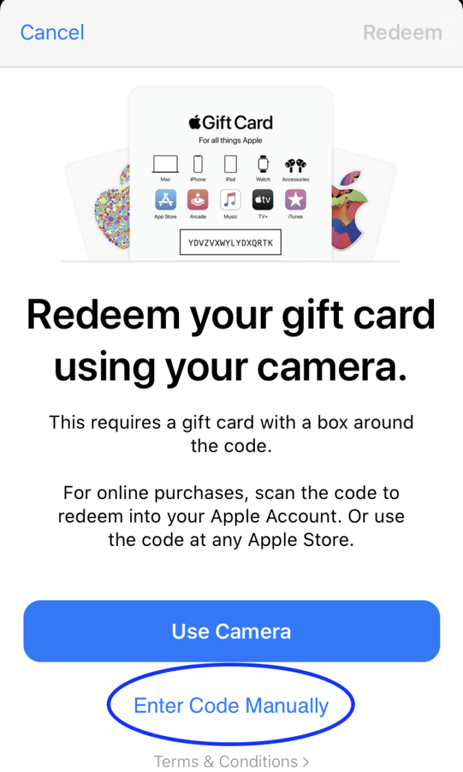 app store gift card redemption