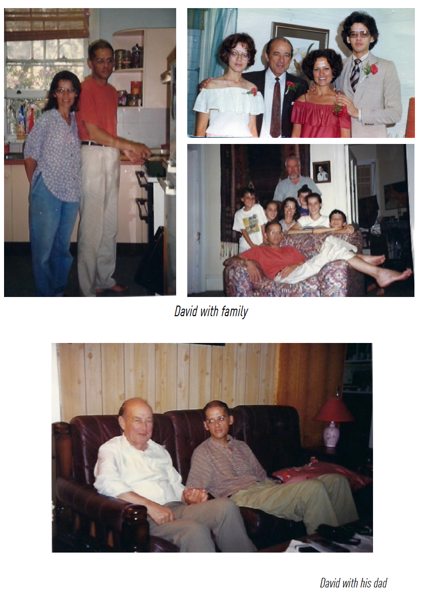 photo collage of David Kilcoyne and his family members