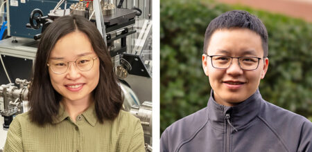 Yearbook-style photos of a woman and a man.