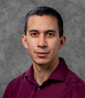 man wearing maroon collared shirt