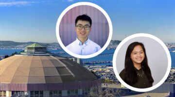 ALS dome with the headshots of two people.