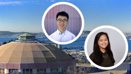 ALS dome with the headshots of two people.