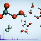 Schematic of peroxides with chart on the left behind it.